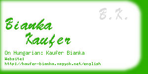 bianka kaufer business card
